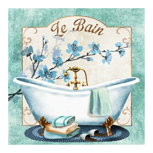Classical Bathtub - Full Round Drill Diamond Painting 30*30CM