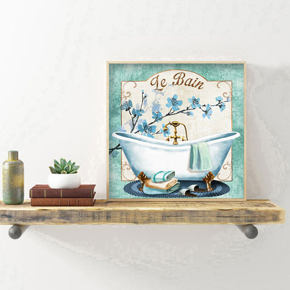 Classical Bathtub - Full Round Drill Diamond Painting 30*30CM