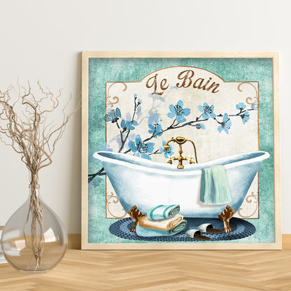 Classical Bathtub - Full Round Drill Diamond Painting 30*30CM