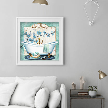 Classical Bathtub - Full Round Drill Diamond Painting 30*30CM