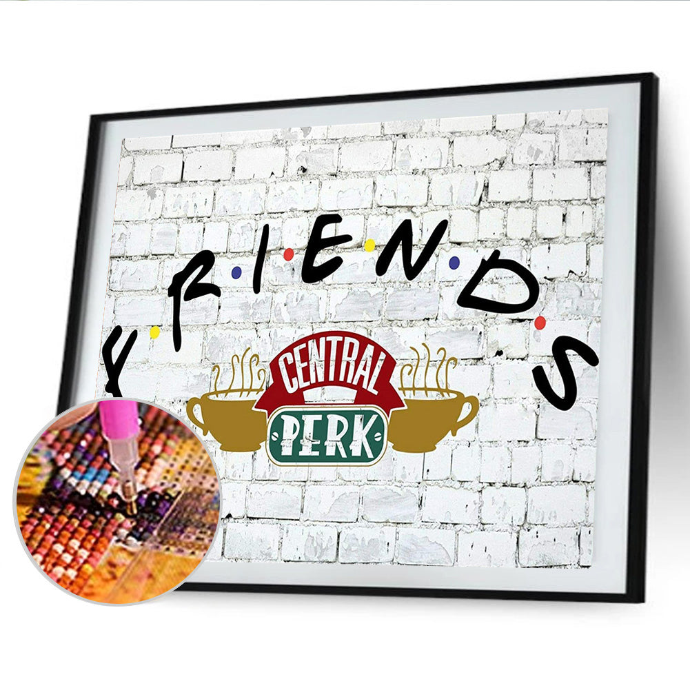 Letter Friend - Full Round Drill Diamond Painting 40*30CM