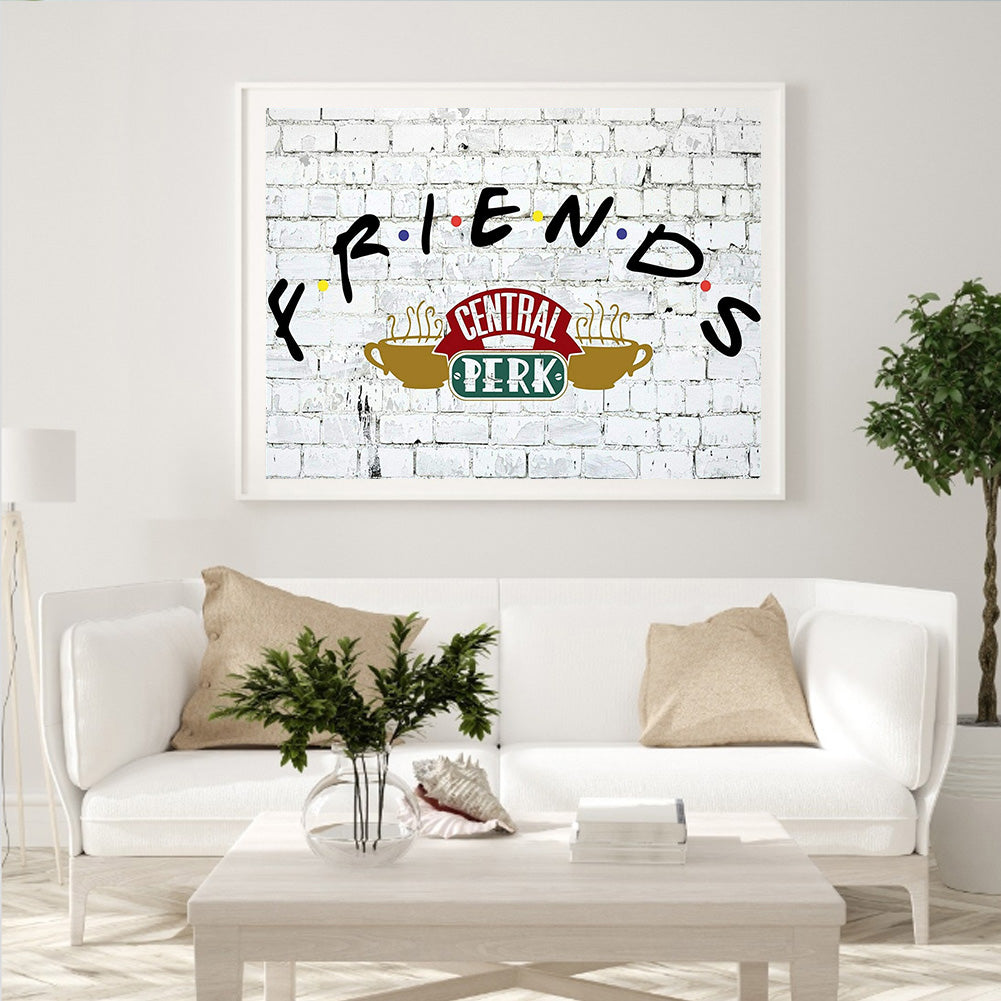 Letter Friend - Full Round Drill Diamond Painting 40*30CM