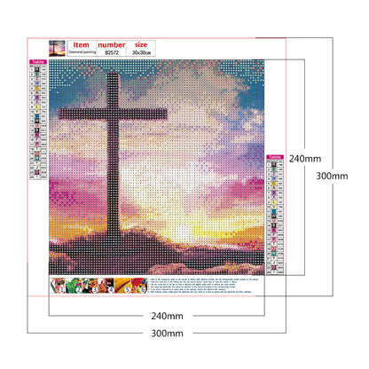 Color Cross - Full Round Drill Diamond Painting 30*30CM