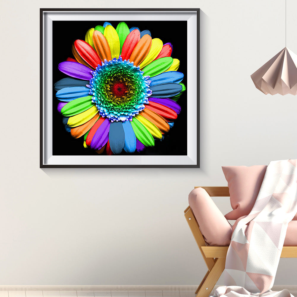 Multi Color Flower - Full Round Drill Diamond Painting 30*30CM