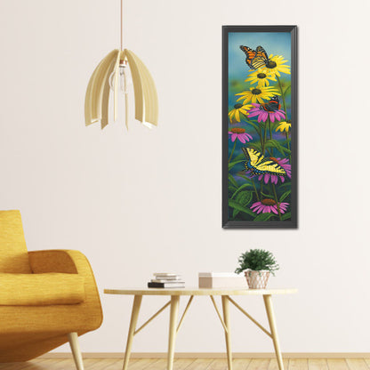 Butterfly Flower - Full Round Drill Diamond Painting 30*90CM