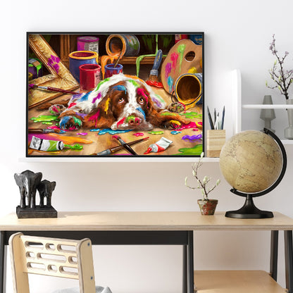 Cute Dog - Full Round Drill Diamond Painting 40*30CM