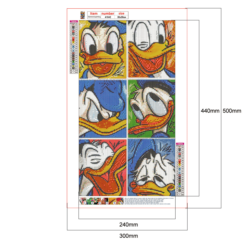 Cartoon Duck - Full Round Drill Diamond Painting 30*50CM