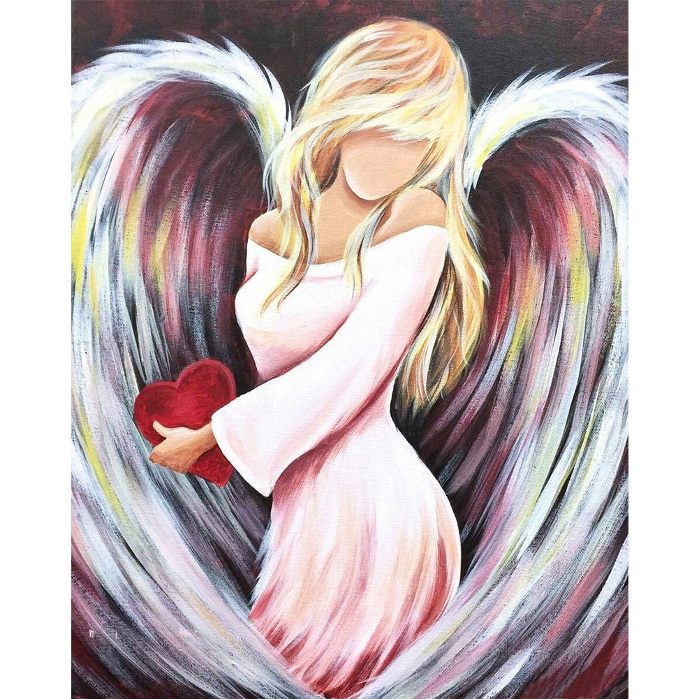 Heart Angel - Full Round Drill Diamond Painting 30*40CM
