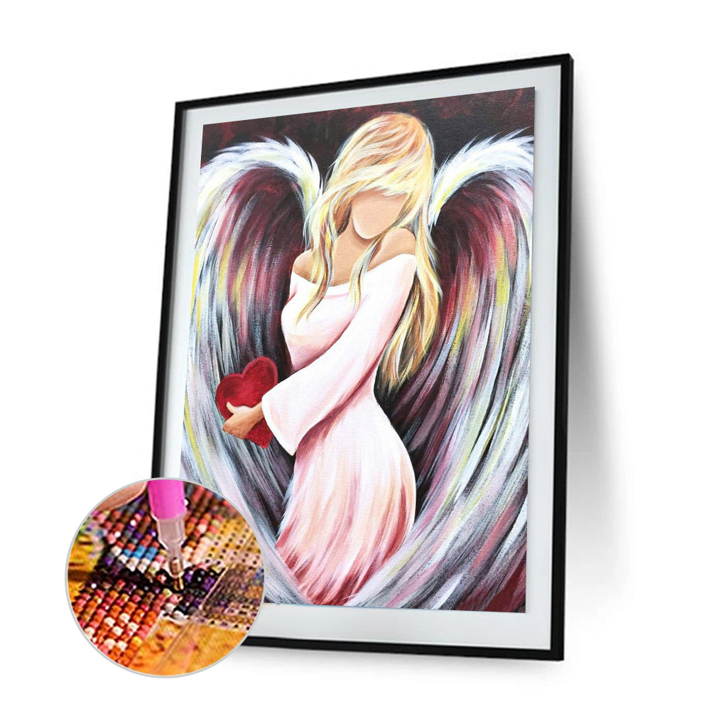 Heart Angel - Full Round Drill Diamond Painting 30*40CM