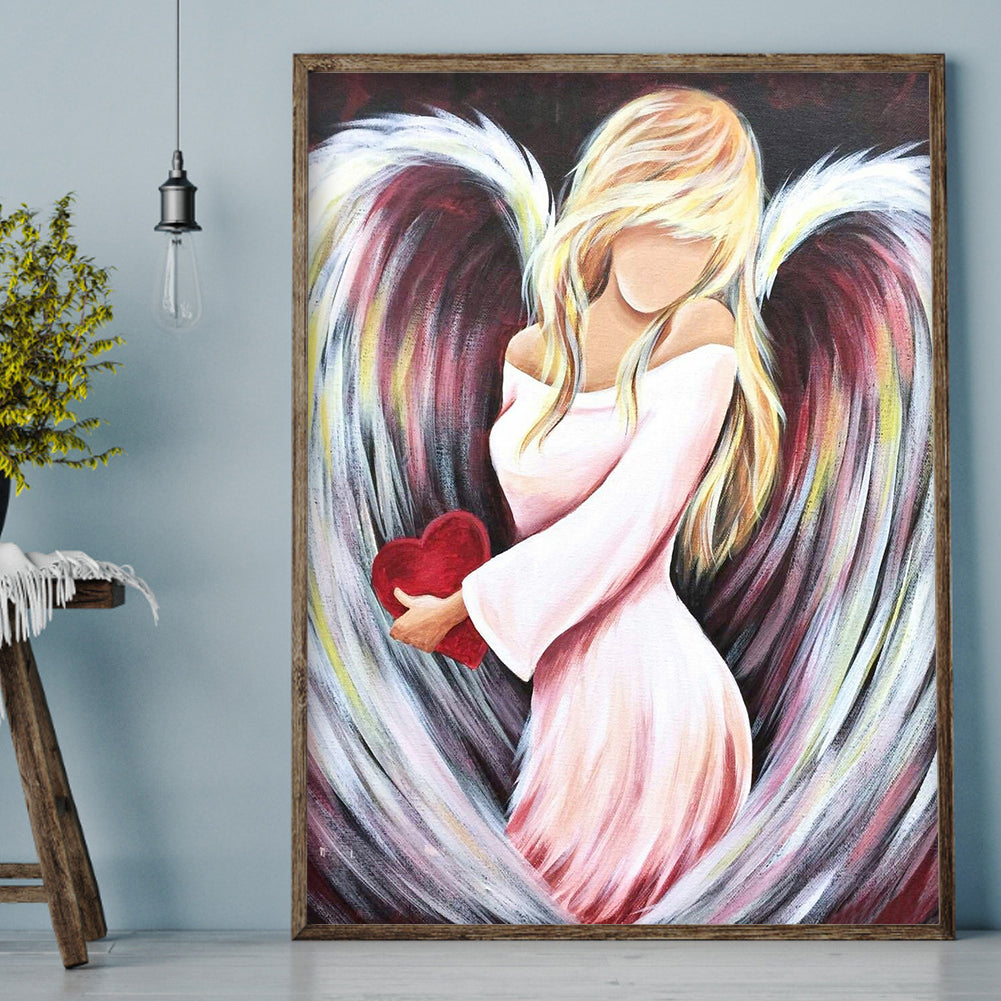 Heart Angel - Full Round Drill Diamond Painting 30*40CM
