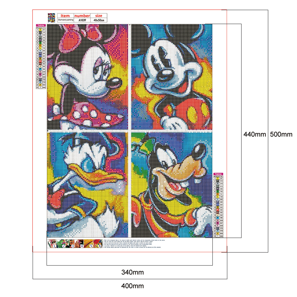 Cartoon Disney - Full Round Drill Diamond Painting 40*50CM