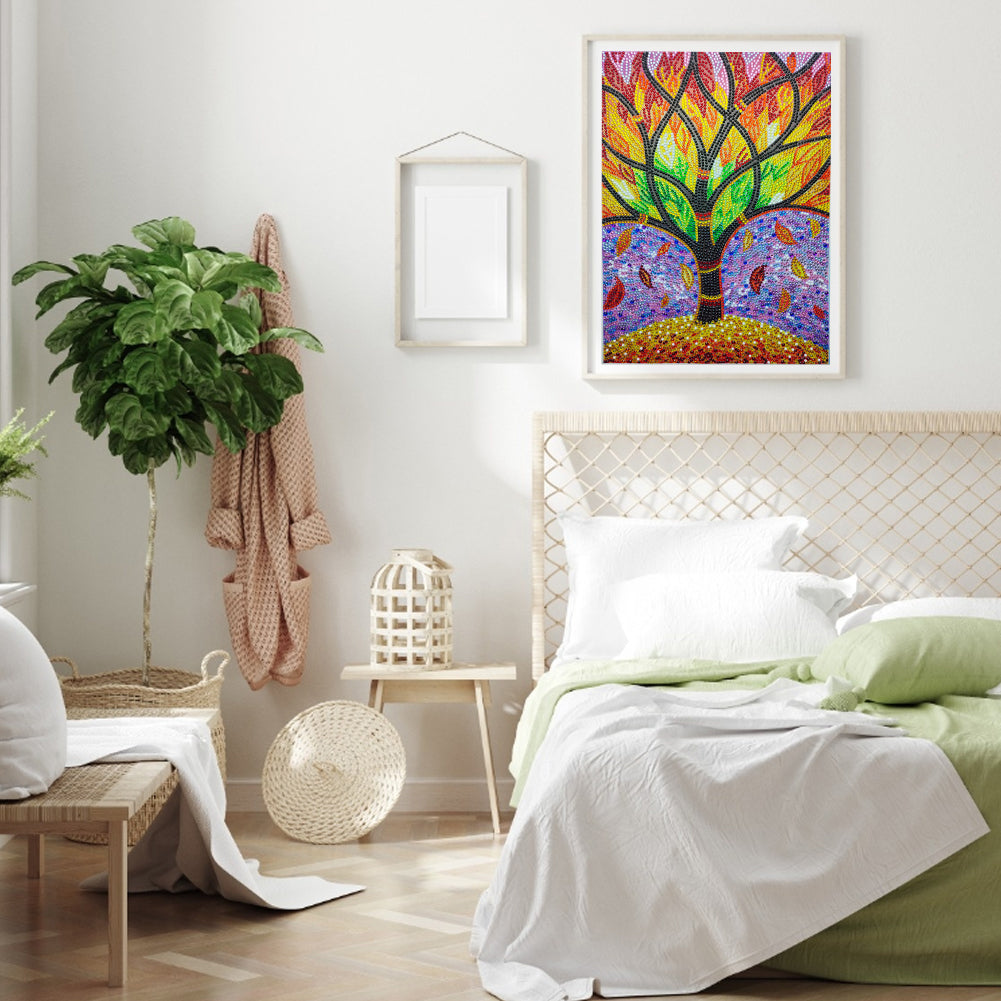 Lush Tree - Special Shaped Drill Diamond Painting 30*40CM