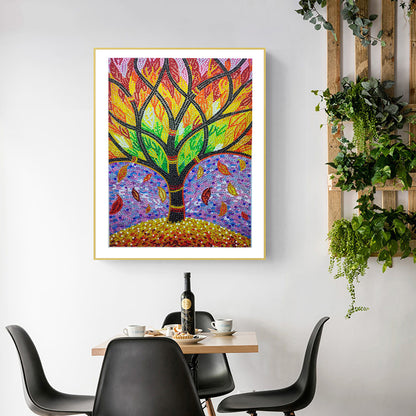 Lush Tree - Special Shaped Drill Diamond Painting 30*40CM