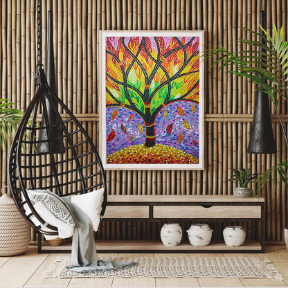 Lush Tree - Special Shaped Drill Diamond Painting 30*40CM