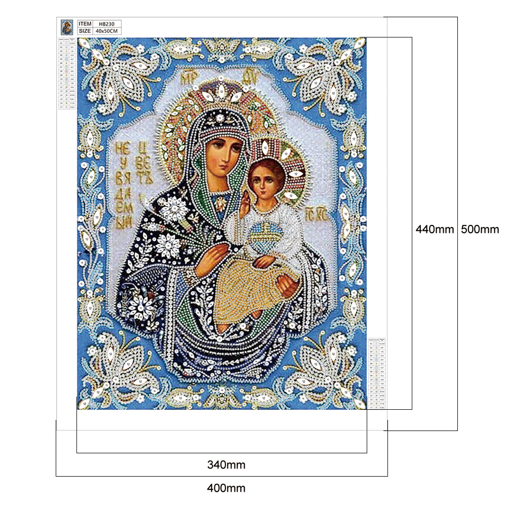 Virgin Mary - Special Shaped Drill Diamond Painting 40*50CM