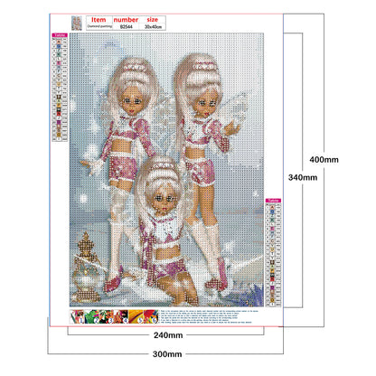 Cartoon Dolls - Special Shaped Drill Diamond Painting 30*40CM