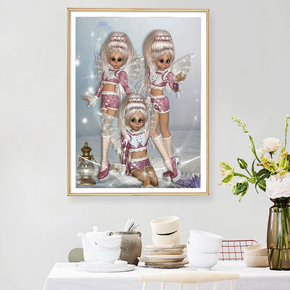 Cartoon Dolls - Special Shaped Drill Diamond Painting 30*40CM