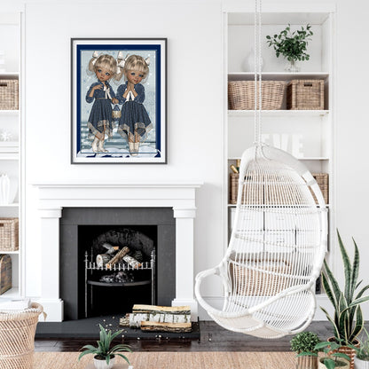 Cartoon Dolls - Special Shaped Drill Diamond Painting 30*40CM