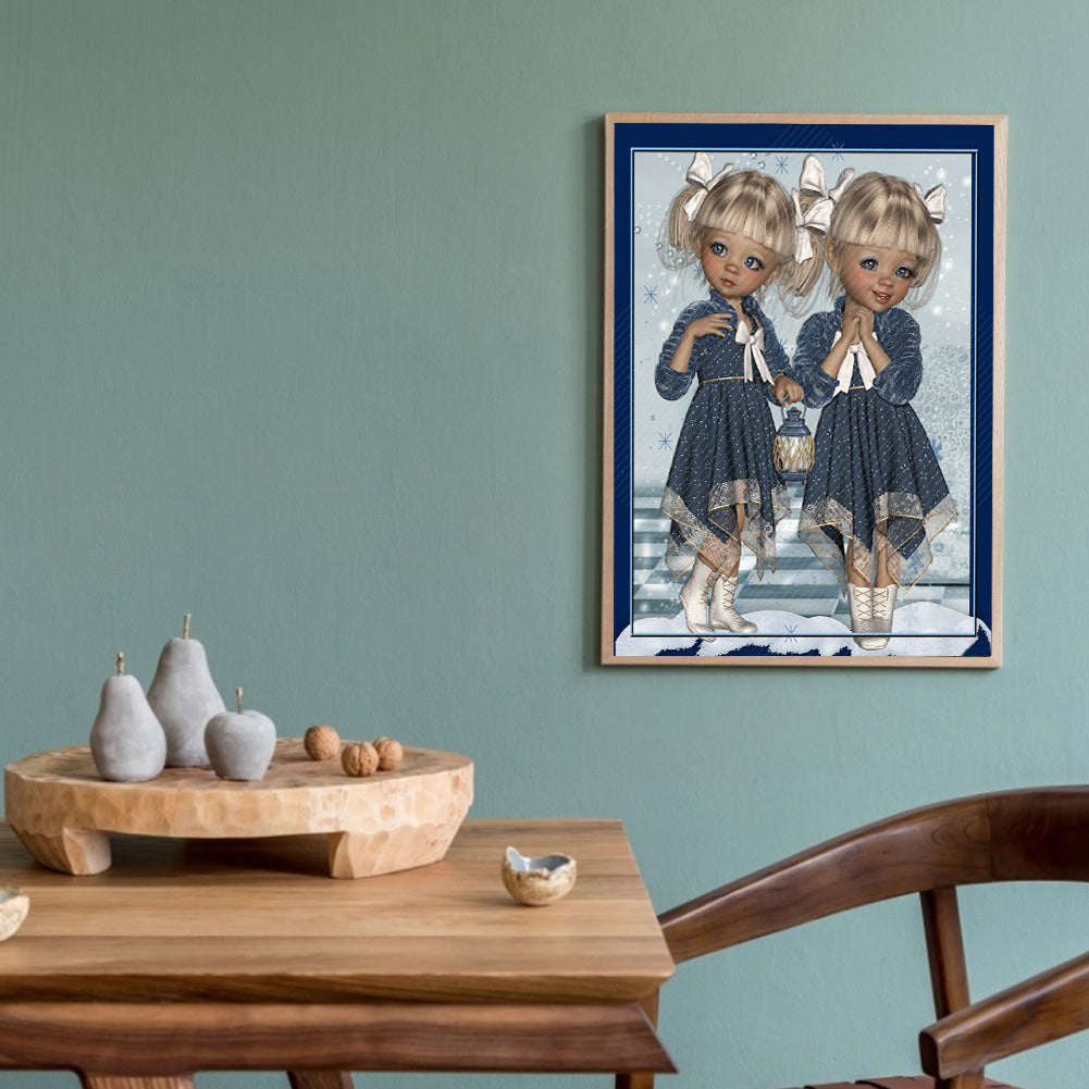 Cartoon Dolls - Special Shaped Drill Diamond Painting 30*40CM