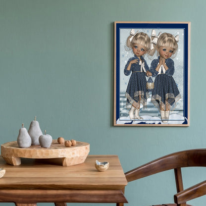 Cartoon Dolls - Special Shaped Drill Diamond Painting 30*40CM