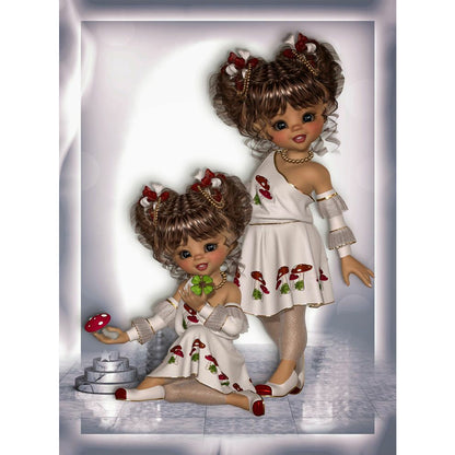 Cartoon Dolls - Special Shaped Drill Diamond Painting 30*40CM