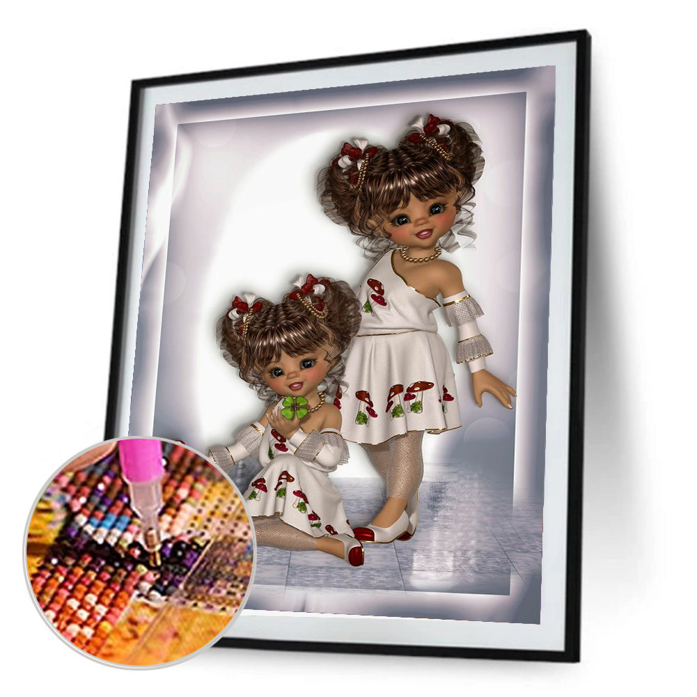 Cartoon Dolls - Special Shaped Drill Diamond Painting 30*40CM