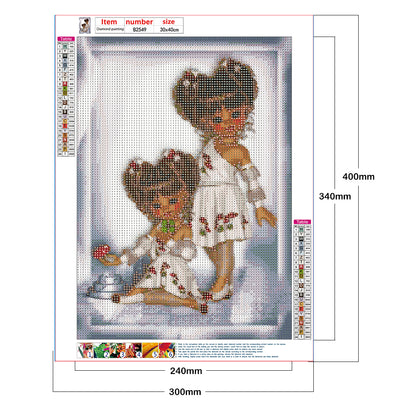 Cartoon Dolls - Special Shaped Drill Diamond Painting 30*40CM