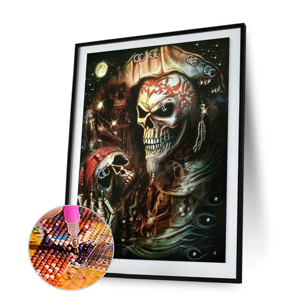 Skeleton Pirate - Full Round Drill Diamond Painting 30*40CM