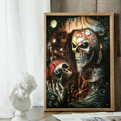 Skeleton Pirate - Full Round Drill Diamond Painting 30*40CM