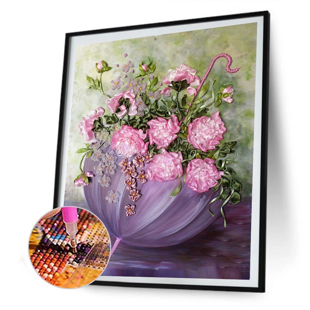 Umbrella Flower - Full Square Drill Diamond Painting 30*40CM