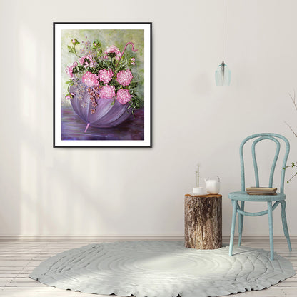 Umbrella Flower - Full Square Drill Diamond Painting 30*40CM