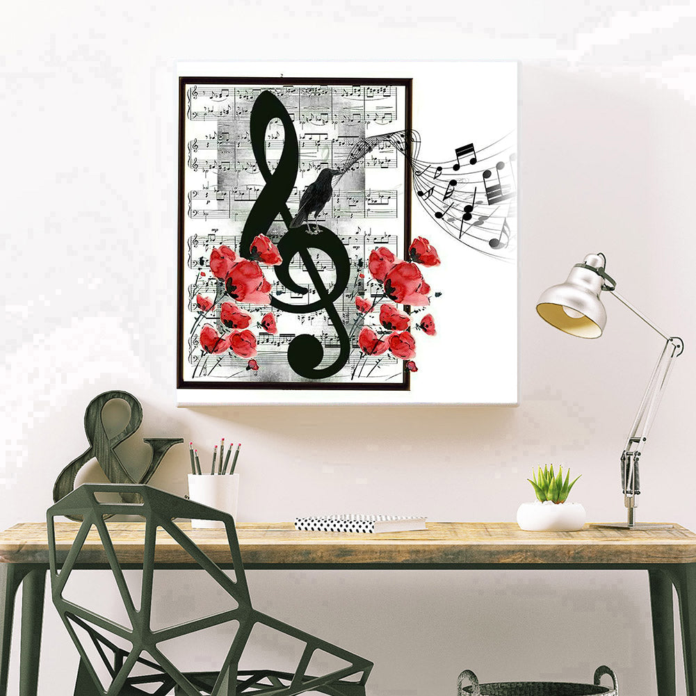Music Notes - Full Round Drill Diamond Painting 35*35CM