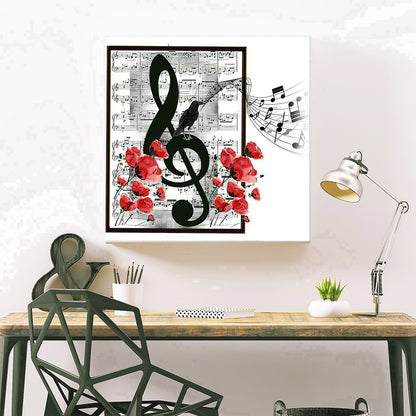 Music Notes - Full Round Drill Diamond Painting 35*35CM