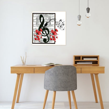 Music Notes - Full Round Drill Diamond Painting 35*35CM