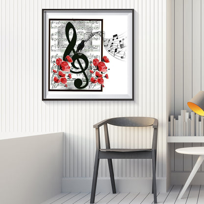 Music Notes - Full Round Drill Diamond Painting 35*35CM