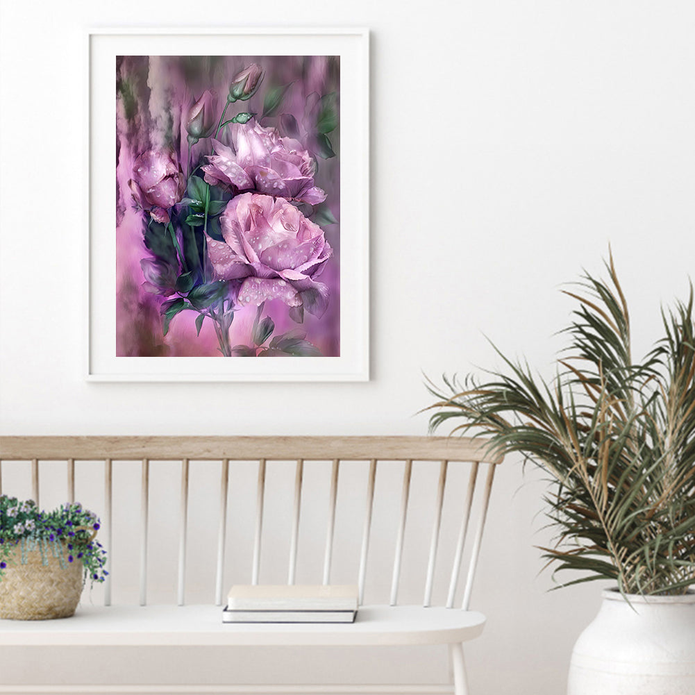 Roses - Full Round Drill Diamond Painting 30*40CM