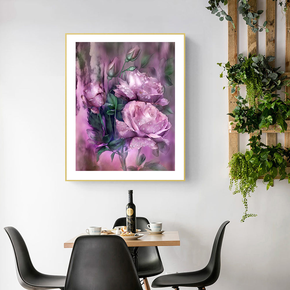 Roses - Full Round Drill Diamond Painting 30*40CM