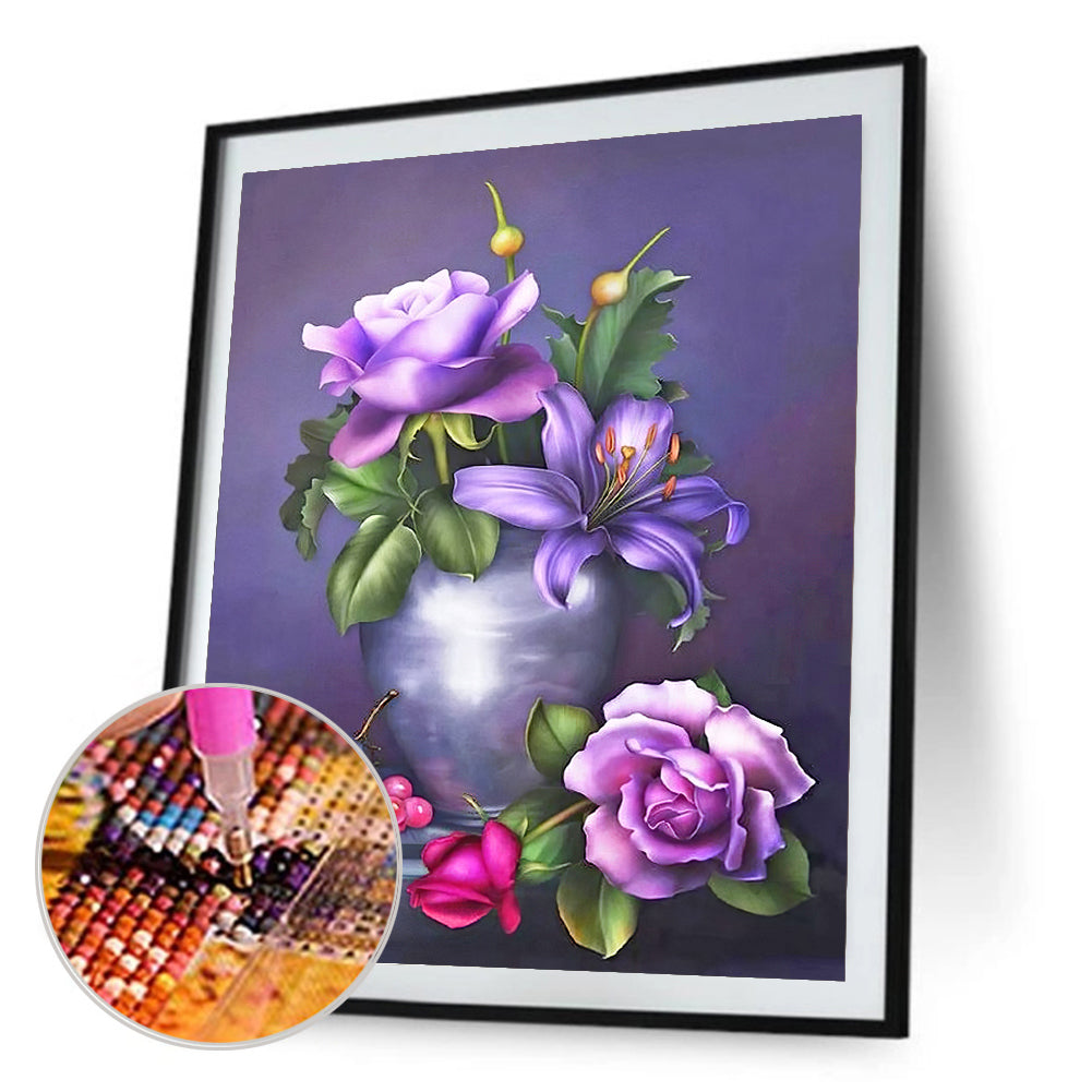 Roses - Full Round Drill Diamond Painting 30*40CM