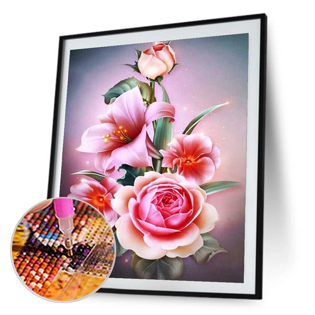 Roses - Full Round Drill Diamond Painting 30*40CM