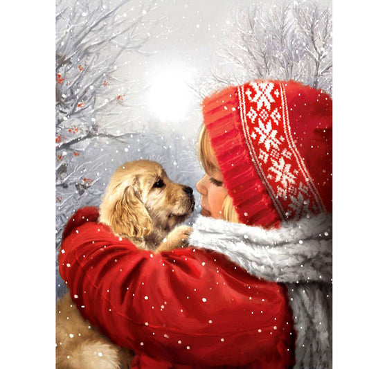 Kid Dog - Full Round Drill Diamond Painting 40*50CM