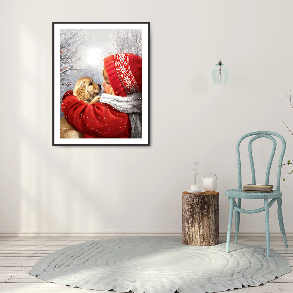 Kid Dog - Full Round Drill Diamond Painting 40*50CM