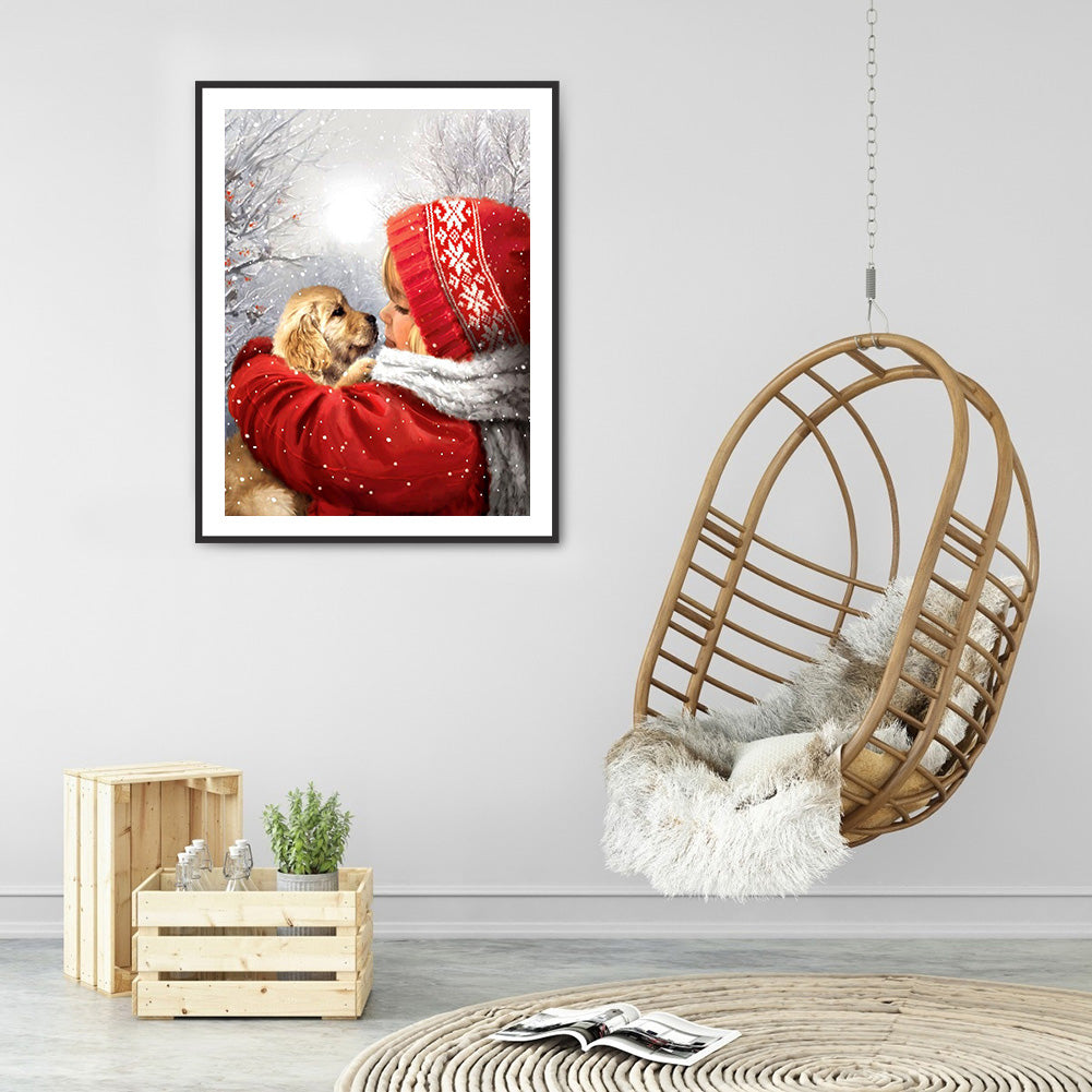 Kid Dog - Full Round Drill Diamond Painting 40*50CM