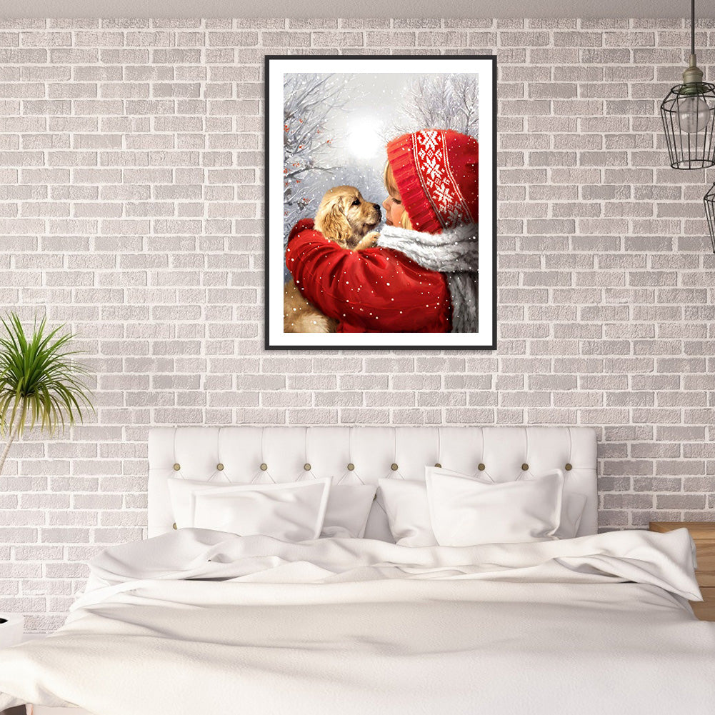 Kid Dog - Full Round Drill Diamond Painting 40*50CM