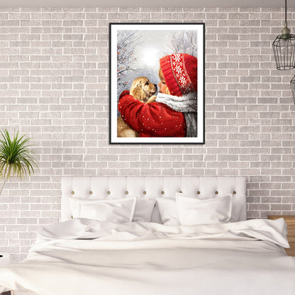 Kid Dog - Full Round Drill Diamond Painting 40*50CM