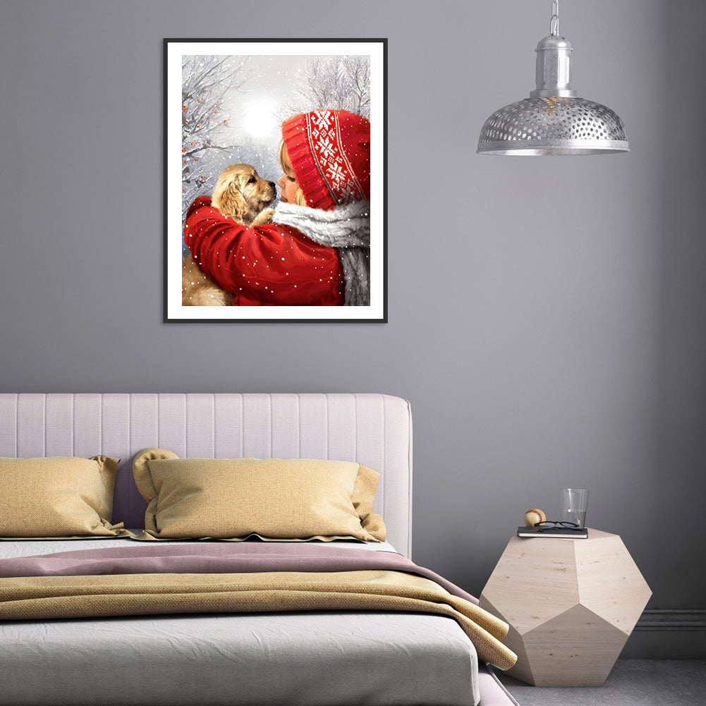 Kid Dog - Full Round Drill Diamond Painting 40*50CM