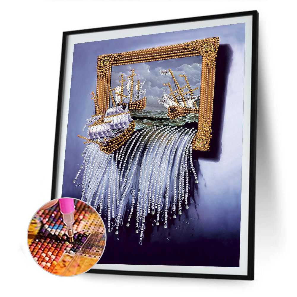 Waterfall - Special Shaped Drill Diamond Painting 30*40CM