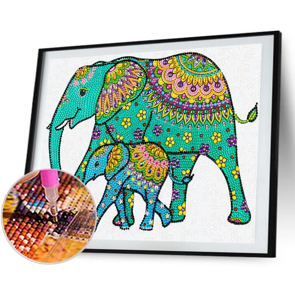 Elephant - Special Shaped Drill Diamond Painting 40*30CM