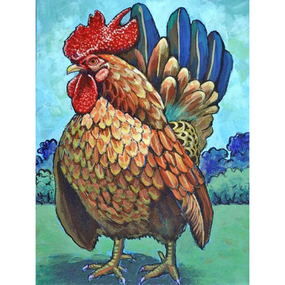 Chicken - Full Round Drill Diamond Painting 30*40CM