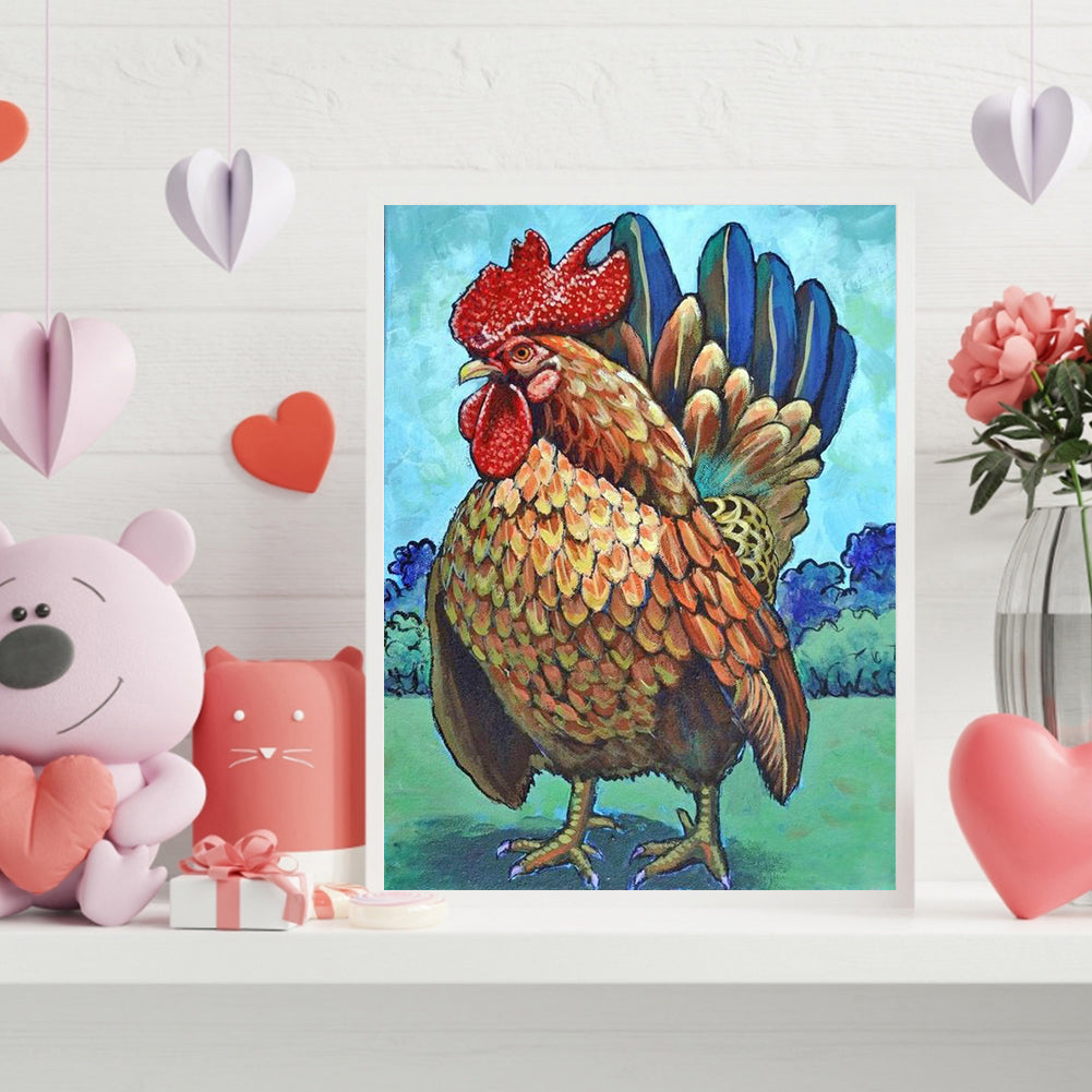 Chicken - Full Round Drill Diamond Painting 30*40CM