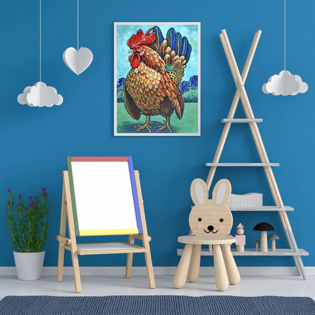 Chicken - Full Round Drill Diamond Painting 30*40CM